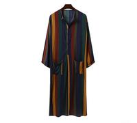 Élégant caftan Jubba à manches longues pour homme, robe traditionnelle arabe Thobe pour toutes les occasions (3XL, jaune)