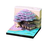 Élégant calendrier hebdomadaire de vingt-six fleurs construit en lumière LED 3D avec sculpture de fleur éclatée bloc-notes en papier supplémentaire pour le bureau Cadeau Pensées pour Noël Six