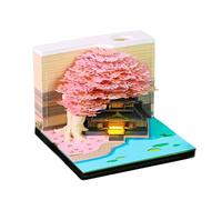 Élégant calendrier hebdomadaire de vingt vingt six fleurs construit en lumière LED tridimensionnelle sculpture de fleur éclatante bloc-notes en papier de qualité supérieure avec plan de floraison