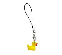 Élégant Canard Jaune Smartphone Suspendu Charm Portable Animal Porte-clés Pendentif Élégant Accessoire pour Un Usage Quotidien Mobile Portefeuille À Décoration