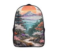 élégant cartable scolaire cool fleurs sauvages sacs à dos imprimés en 3d architecture japonaise ancienne 12 ans et plus filles garçon petit sac a dos 2 compartiment-16,pour les voyages les affaires