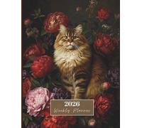 Elegant Cat 2026 Weekly & Monthly Planner | Minimal Black and White Interior Organizer | Stylish Feline Design | 8.5 x 11 in, 110 Pages | Perfect Gift for Cat Lovers