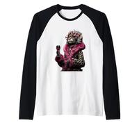 Élégant cerf Portrait Tendance Animal vin Rouge biche Graphique Manche Raglan