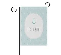 Élégant, C'Est Un Garçon Avec Une Ancre Drapeaux Décoratif Garden Flag Couleurs Vives Drapeau De Jardin Pour Extérieur Porche Célébrations 30X45Cm