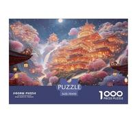 Elegant Chinese-Style Architecture 1000 Pièces Papier Premium Puzzle Magical Floating Pagoda Anti-Stress Jigsaw Déco Maison pour Amis 70x50cm/1000pcs