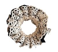 Élégant chouchou double couche pour femme - Grand bandeau élastique pour cheveux français - Pour queue de cheval
