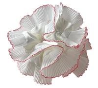 Élégant chouchou élastique double couche blanc découpé pour les fêtes et le quotidien