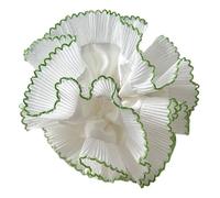 Élégant chouchou élastique double couche blanc découpé pour les fêtes et le quotidien