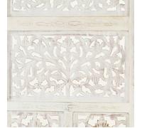 Elegant Cloison de séparation - Paravent salon 4 p Cloison de séparation 4 panneaux Blanc 160x165cm - bois manguier @3655511 6090lq
