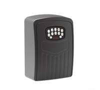 Élégant coffre-fort résistant aux intempéries conçu pour un montage facile et un accès sécurisé à vos clés (noir)