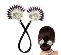 Élégant coiffeur de cheveux, shaper à cheveux en alliage - Coiffage de cheveux Peafowl Bun Shaper Lazy Coil Curler | Exécuter des rencontres rassemblant des dames bijoux à la mode en épingle à cheveux