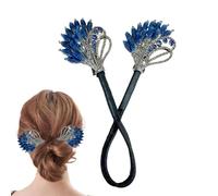 Élégant coiffeur de cheveux, shaper à cheveux en alliage | Coiffage de cheveux Peafowl Bun Shaper Lazy Coil Curler,Anniversaire pour la fête des mères dames bijoux à la mode affichage des ailes d'ange