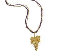 Élégant collier avec pendentif en forme de cœur de vigne en acier inoxydable - Chaîne réglable en cristal - Pour cadeaux - Unisexe - Tendance - Chaîne en acier inoxydable, taille unique, Comme décrit