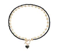 Élégant collier avec pendentif en forme de cœur en zircon avec chaîne robuste pour femmes et filles à la recherche de styles uniques et décontractés, One Size, Comme décrit, Produit conforme à la