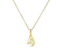 Élégant collier avec pendentif musulman en acier inoxydable avec symbole arabe pour femme et homme, C, Comme décrit, Comme décrit.