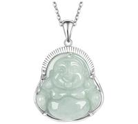 Élégant Collier de Jade Naturel avec Pendentif Bouddha Rieur Maitreya - Un Symbole de prospérité et de contentement - L'accessoire Parfait pour Une Connexion spirituelle