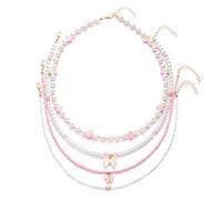 Élégant collier de perles fraises - Bijoux au design simple - Ajoute un charme doux à différents styles de collier de perles de fraise, necklace, Comme décrit, Produit conforme à la description.