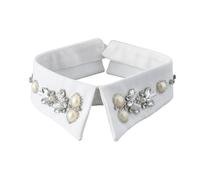 Élégant collier de perles pour chemise, accessoire détachable, bijou tendance, demi-chemise, faux collier ras du cou, 40-45cm, Polyester