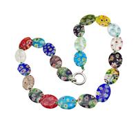 Élégant collier de perles vintage délicat en verre - Chaîne de cou portable pour embellir n'importe quelle tenue, As show, Verre/émaillé