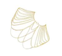 Élégant collier d'épaule en alliage pour homme - Chaîne de corps à pompons pour la plage et le carnaval - Fait à la main - Bijoux tendance pour homme, taille unique, Comme décrit, Comme décrit.