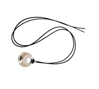 Élégant collier en cuir synthétique avec pendentif rond porte-bonheur pour un usage quotidien et un cadeau pour un jeune accessoire de mode, taille unique, Comme décrit, Comme décrit.