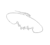 Élégant collier et bracelet en forme de feuille de ginkgo symbolisant la longévité et la prospérité pour les femmes à la mode, As show, Argent
