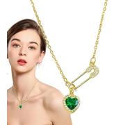 Élégant collier trombone, collier trombone pour femmes,Bijoux collier de pierres précieuses | Collier en pierres précieuses tendance, colliers ras du cou trombone luxe pour les mères féminines
