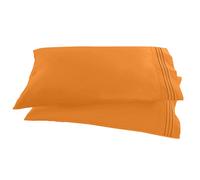Elegant Comfort 1500 Nombre de fil brod de qualit gyptienne luxueuse Soft ride et fade rsistante 2 pices standard / queen-taille orange lite