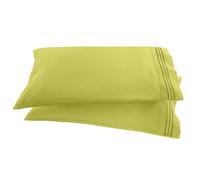 Elegant Comfort 1500 Nombre de fil Microfibre de qualite egyptienne brodee - luxueuse ride douce soyeuse et fade a la taie d'oreiller 2 pieces st