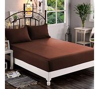 Elegant Comfort Count Drap-Housse de qualité égyptienne avec Poche Profonde jusqu'à 40,6 cm, Infroissable et résistant à la décoloration, Microfibre, Marron Chocolat, Queen Size