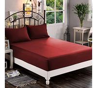 Elegant Comfort Count Drap-Housse de qualité égyptienne avec Poche Profonde jusqu'à 40,6 cm, Infroissable et résistant à la décoloration, Microfibre, Bordeaux, King