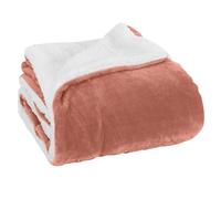 Elegant Comfort Couverture Polaire de Luxe Ultra pelucheuse au Toucher Velours, Douce, Chaude, Confortable | Couverture réversible en microvison pour lit, canapé et canapé, Corail uni