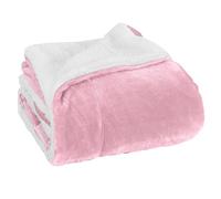 Elegant Comfort Couverture Polaire de Luxe Ultra pelucheuse au Toucher Velours, Douce, Chaude, Confortable | Couverture réversible en microvison pour lit, canapé et canapé, Rose Clair uni