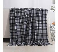 Elegant Comfort Couverture polaire en velours de luxe super doux avec imprimés de Noël - Décoration d'intérieur - Jeté pelucheux chaud et confortable pour literie d'hiver, canapé et cadeau, 127 x 152,4 cm - Gris