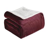 Elegant Comfort Couverture réversible ultra douce en flanelle Sherpa - Jeté de lit en molleton soyeux et confortable pour canapé, lit - Couverture d'hiver pelucheuse et chaude à offrir à un grand lit,