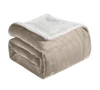 Elegant Comfort Couverture réversible ultra douce en flanelle Sherpa - Jeté de lit en molleton soyeux et confortable pour canapé, lit - Couverture d'hiver pelucheuse et chaude à offrir à un grand lit,