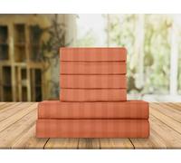 Elegant Comfort Dobby Stripe 1500 Parure de lit Douce en Microfibre Douce, résistante aux Plis et à la décoloration - Lit jumeau, Rayures Cooper