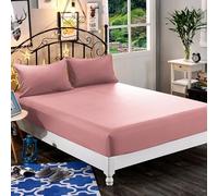 Elegant Comfort Drap-Housse 1500 de qualité hôtelière Haut de Gamme, Microfibre Douce, Poche Profonde jusqu'à 40,6 cm, résistant aux Plis et à la décoloration, très Grand lit, Rose poudré