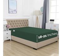 Elegant Comfort Drap-Housse Simple à Poches très Profondes pour Matelas Haut, Luxueux et Doux, avec Poche Intelligente, 45,7 à 53,3 cm de Profondeur - Lit/TW XL - Vert Chasseur