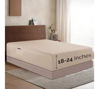 Elegant Comfort Drap-Housse Simple à Poches très Profondes pour Matelas Haut, Luxueux et Doux, avec Poche Intelligente, Infroissable, lit Simple/Simple XL, crème 1500 Fils de 45,7 à 61 cm de