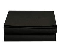 Elegant Comfort Drap Plat de 1 pièce de qualité hôtelière de qualité hôtelière 1500, Infroissable, résistant aux Taches, lit Simple/lit Simple XL, Noir