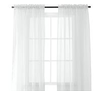 Elegant Comfort Lot de 2 Panneaux Transparents avec Passe-Tringle de 5,1 cm, Rideaux de fenêtre 101,6 cm de Large x 213,4 cm de Long, Blanc