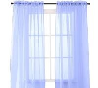 Elegant Comfort Lot de 2 Panneaux Transparents avec Passe-Tringle de 5,1 cm, Rideaux de fenêtre 101,6 cm de Large x 213,4 cm de Long, Lavande