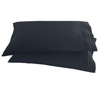 Elegant Comfort Lot de 2 taies d'oreiller brodées de qualité égyptienne de 1500 Fils au Pouce carré, Luxueuse, Douce, hypoallergénique, Infroissable et résistante à la décoloration