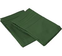 Elegant Comfort Lot de 2 taies d'oreiller en Microfibre de qualité égyptienne Ultra Douce de 1500 Fils au Pouce carré, résistante aux Plis et à la décoloration, Vert Chasseur