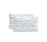 Elegant Comfort Lot de 2 taies d'oreiller Ultra Douces en Microfibre de qualité hôtelière 1500 de qualité hôtelière Double brossée, Infroissable, très Grand lit, Motif Chevrons Gris