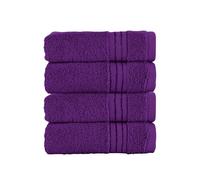 Elegant Comfort Lot de 4 essuie-Mains en Coton Turc de qualité supérieure, 40,6 x 71,1 cm, 100% Coton Turc, très absorbantes, Douces, Violet
