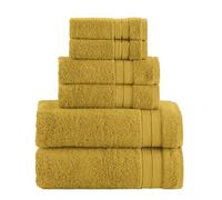 Elegant Comfort Lot de 6 Serviettes de Luxe 100% Coton Turc, Douces de qualité supérieure, Motif Pop-Corn, 2 Serviettes de Bain, 2 essuie-Mains et 2 débarbouillettes, séchage Rapide et absorbantes,