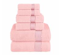 Elegant Comfort Lot de 6 Serviettes en Coton de qualité supérieure - Comprend 2 débarbouillettes, 2 essuie-Mains et 2 Serviettes de Bain, 100% Coton Turc, très absorbantes et Super Douces, pour Salle