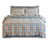 Elegant Comfort Parure de lit 4 pièces Douce en Flanelle 100% Coton Turc, de qualité supérieure, Drap-Housse à Poches Profondes, Ultra Doux, Confortable, Chaud et Anti-Bouloches, très Grand lit,